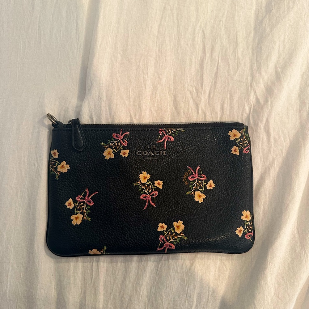 Floral Coach Zippy Pouch